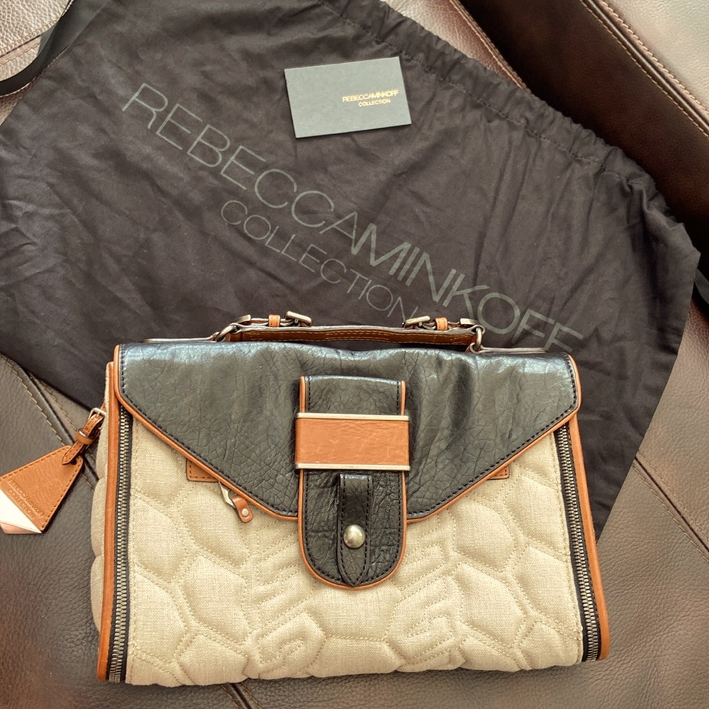 Rebecca Minkoff Black and Tan Shoulder Bag